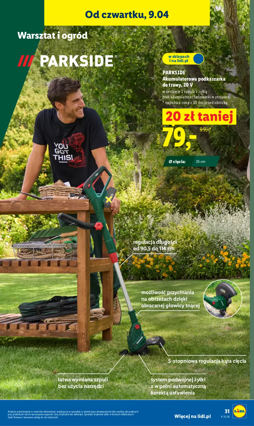 Gazetka promocyjna Lidl - Katalog ważny od 7.04 - ważna 07.04 do 11.04.2026 - strona 39 - produkty: Akumulator, Kasza, Ogród, Parkside, Top