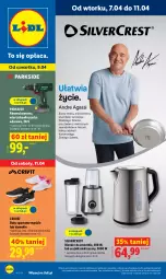 Gazetka promocyjna Lidl - Katalog ważny od 7.04 - Gazetka - ważna od 11.04 do 11.04.2026 - strona 1 - produkty: Parkside, Silvercrest, Por, Blender, Czajnik elektryczny, Buty, Czajnik, Akumulatorowa wiertarkowkrętark, Wiertarkowkrętarka, Tarka, Wkręt, Sport, Smoothie, Wkrętarka, Akumulator, Fa