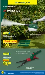 Gazetka promocyjna Lidl - Katalog ważny od 7.04 - Gazetka - ważna od 11.04 do 11.04.2026 - strona 44 - produkty: Parkside, Noż, Nożyce, Ogród, Akumulator
