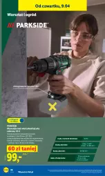 Gazetka promocyjna Lidl - Katalog ważny od 7.04 - Gazetka - ważna od 11.04 do 11.04.2026 - strona 46 - produkty: Parkside, Płytka, Akumulatorowa wiertarkowkrętark, Walizka, Wiertarkowkrętarka, Tarka, Wkręt, Wkrętarka, Ogród, Akumulator
