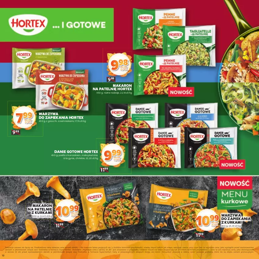Gazetka promocyjna Stokrotka - Katalog Jesiennie Inspiracje! - ważna 16.10 do 29.10.2025 - strona 12 - produkty: Danie gotowe, Gnocchi, Gyros, Hortex, Kurczak, Makaron, Mięso, Owoce, Warzywa