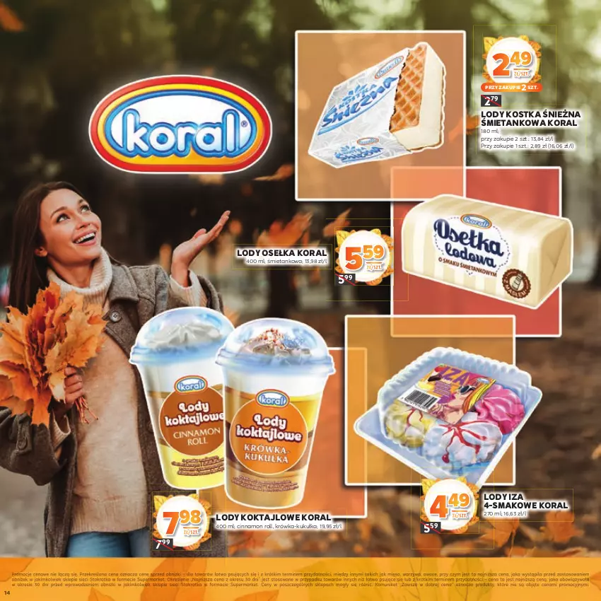 Gazetka promocyjna Stokrotka - Katalog Jesiennie Inspiracje! - ważna 16.10 do 29.10.2025 - strona 14 - produkty: Lody, Mięso, Owoce, Warzywa