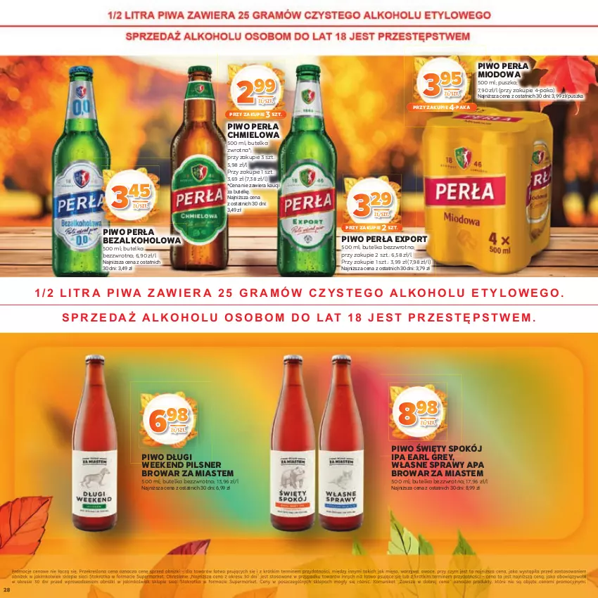 Gazetka promocyjna Stokrotka - Katalog Jesiennie Inspiracje! - ważna 16.10 do 29.10.2025 - strona 28 - produkty: Earl Grey, Mięso, Owoce, Perła, Piwo, Por, Warzywa