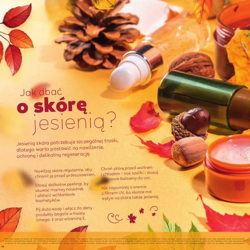 Gazetka promocyjna Stokrotka - Katalog Jesiennie Inspiracje! - ważna 16.10 do 29.10.2025 - strona 30 - produkty: Mięso, Omega-3, Owoce, Peeling, Szal, Warzywa