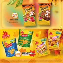 Gazetka promocyjna Stokrotka - Katalog Jesiennie Inspiracje! - Gazetka - ważna od 29.10 do 29.10.2025 - strona 17 - produkty: Warzywa, Lajkonik, Gry, Chrupki, Owoce, Precelki, Krakersy, Mięso