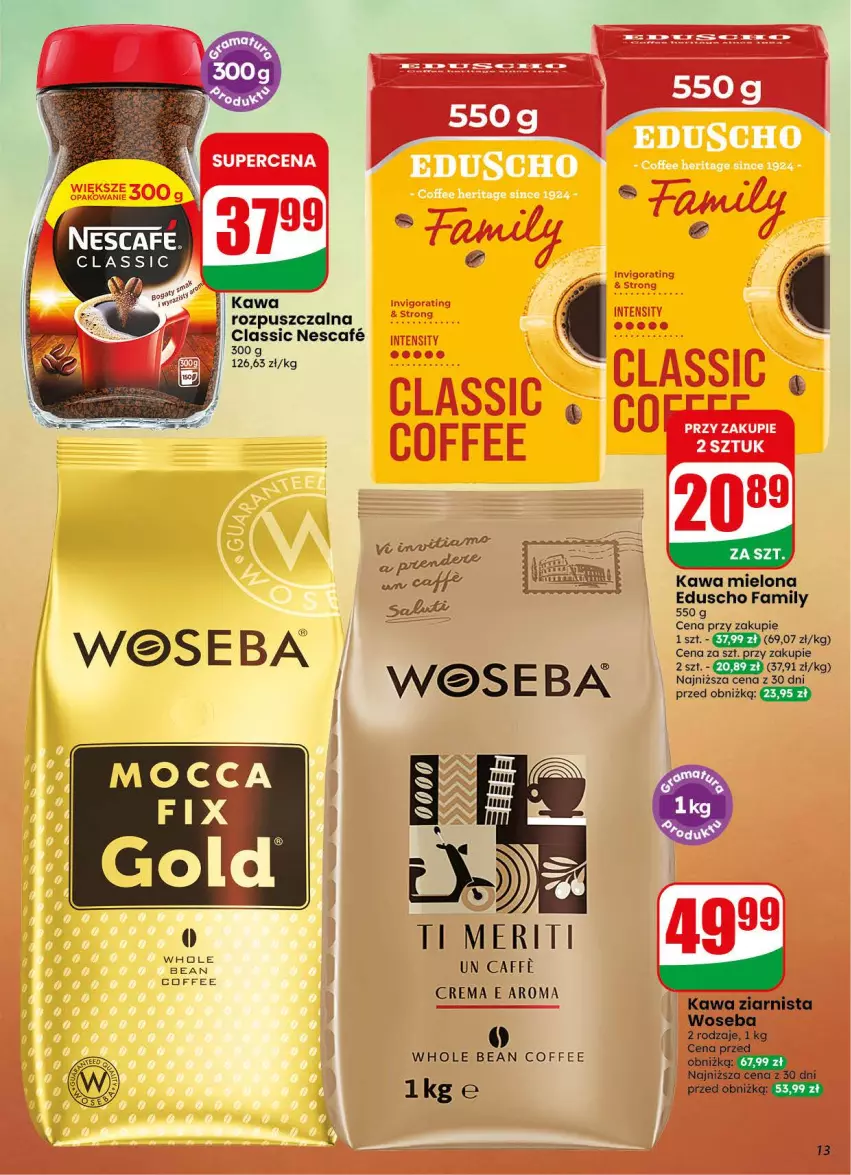 Gazetka promocyjna Dino - Gazetka 34 / 2026 - ważna 19.08 do 25.08.2026 - strona 13 - produkty: Fa, Kawa, Kawa mielona, Kawa ziarnista, Woseba
