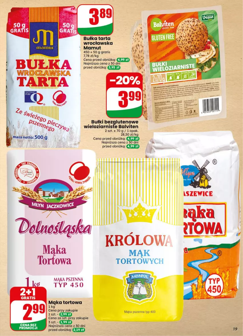 Gazetka promocyjna Dino - Gazetka 34 / 2026 - ważna 19.08 do 25.08.2026 - strona 19 - produkty: Bułka, Bułka tarta, Gra, Mąka, Mąka pszenna, Mąka tortowa, Tarta
