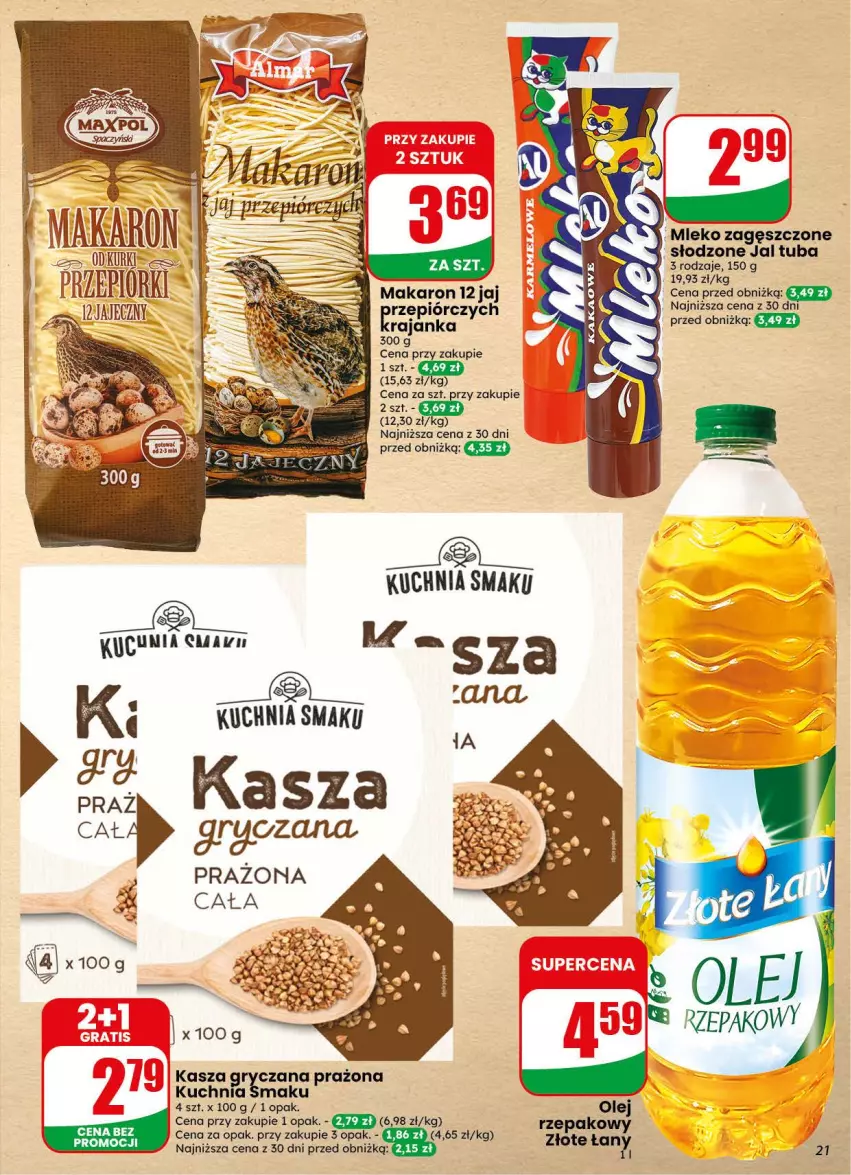 Gazetka promocyjna Dino - Gazetka 34 / 2026 - ważna 19.08 do 25.08.2026 - strona 21 - produkty: Gry, Kasza, Kasza gryczana, Kuchnia, Makaron, Mleko, Mleko zagęszczone