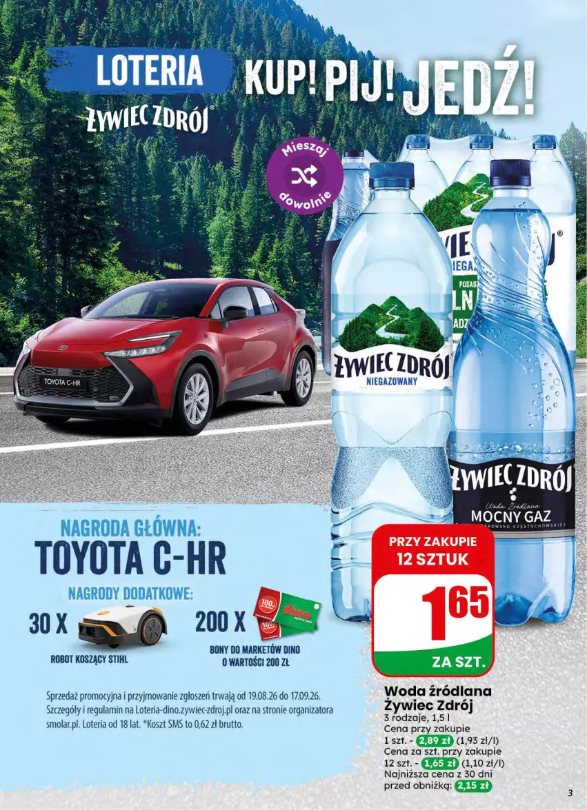 Gazetka promocyjna Dino - Gazetka 34 / 2026 - ważna 19.08 do 25.08.2026 - strona 3 - produkty: Kosz, LANA, Mola, Robot, Toyo, Woda