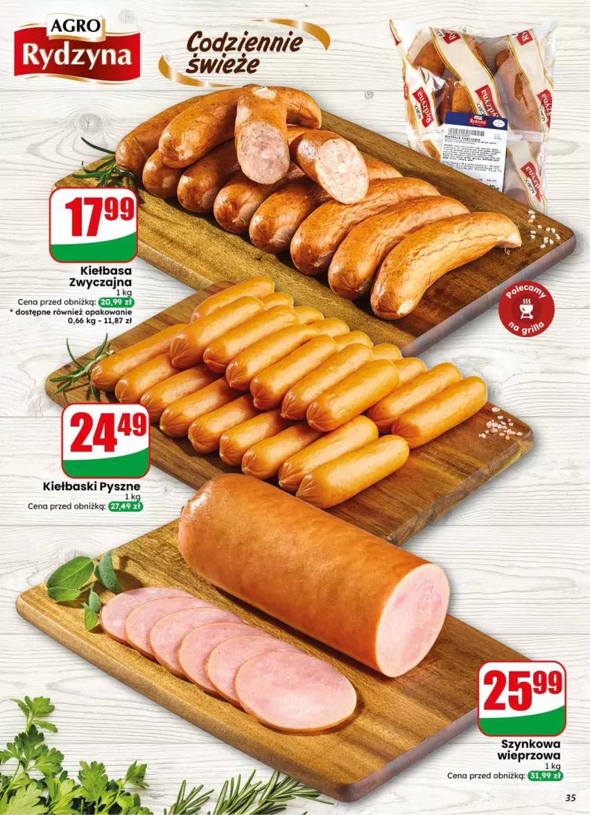 Gazetka promocyjna Dino - Gazetka 34 / 2026 - ważna 19.08 do 25.08.2026 - strona 35 - produkty: Kiełbasa, Szynkowa wieprzowa