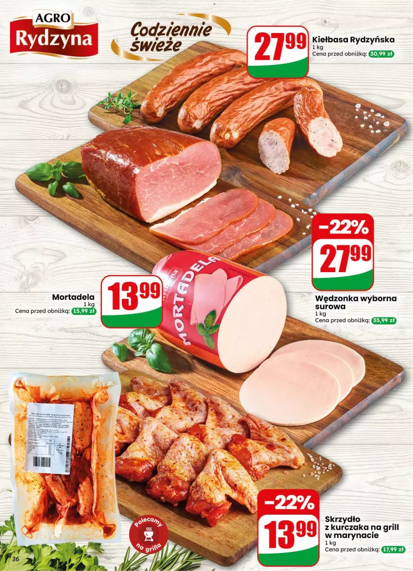 Gazetka promocyjna Dino - Gazetka 34 / 2026 - ważna 19.08 do 25.08.2026 - strona 36 - produkty: Grill, Kiełbasa, Kurczak