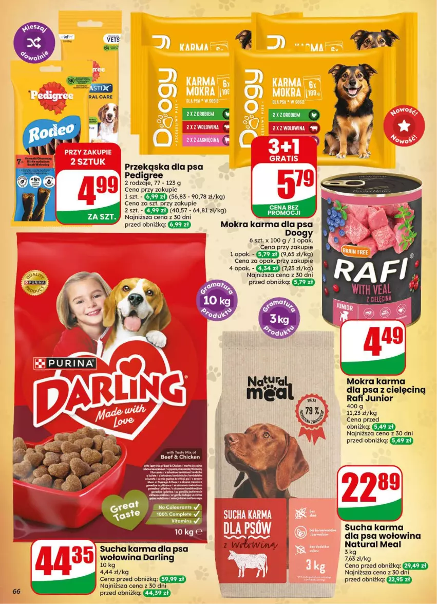 Gazetka promocyjna Dino - Gazetka 34 / 2026 - ważna 19.08 do 25.08.2026 - strona 66 - produkty: Mokra karma, Pedigree, Sucha karma, Wołowina