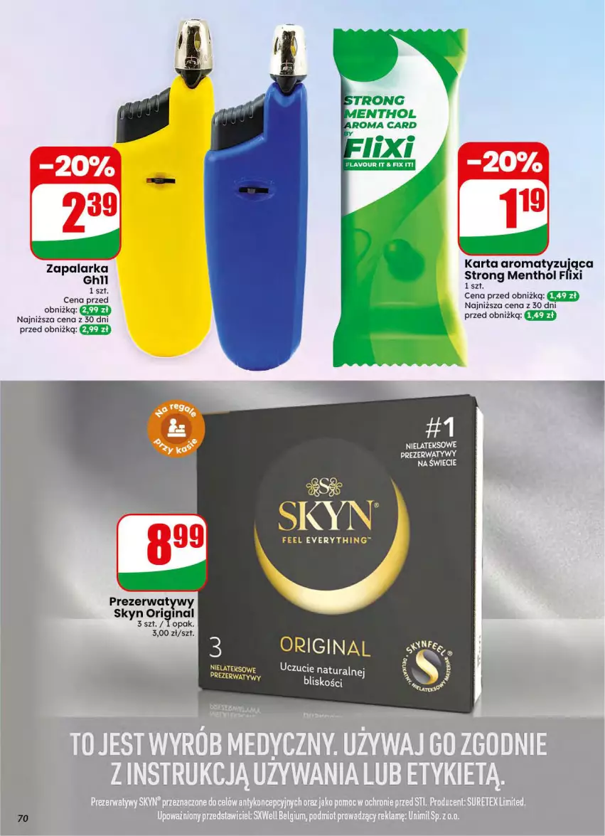 Gazetka promocyjna Dino - Gazetka 34 / 2026 - ważna 19.08 do 25.08.2026 - strona 70 - produkty: Gin, LG, Prezerwatyw, Skyn, Zapalarka