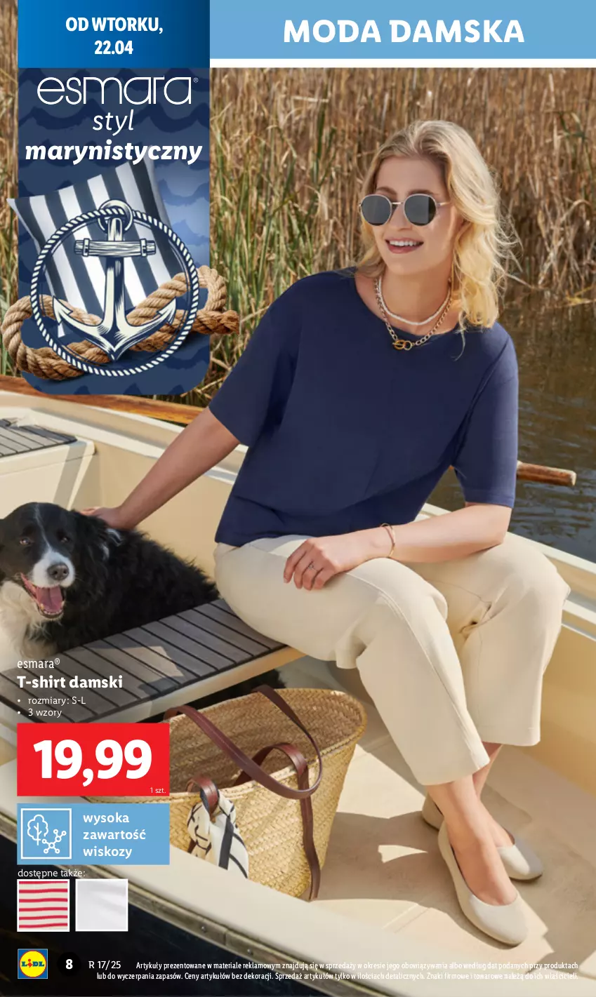 Gazetka promocyjna Lidl - GAZETKA - ważna 22.04 do 27.04.2025 - strona 8 - produkty: Moda, Sok, T-shirt