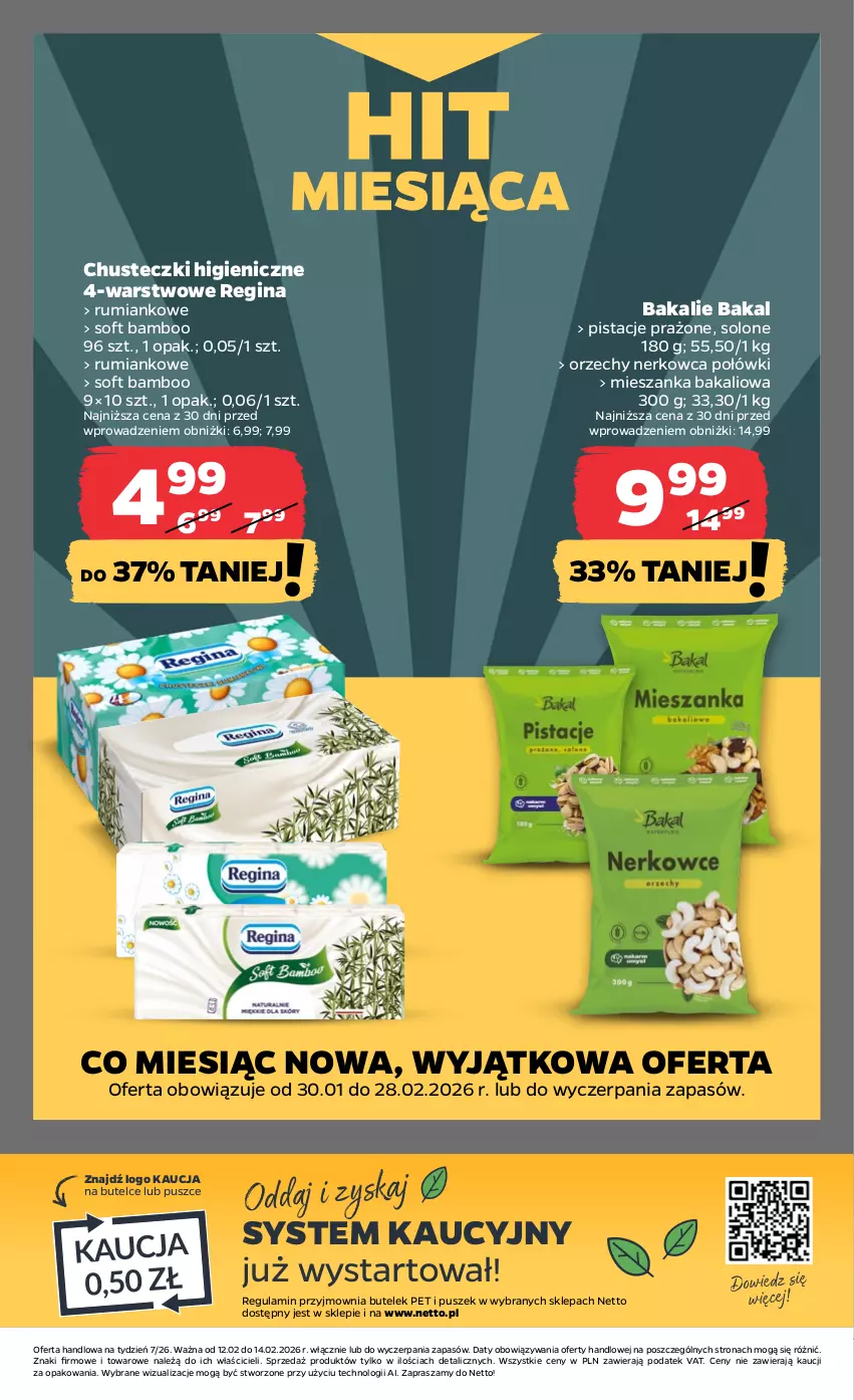 Gazetka promocyjna Netto - Od Czwartku - ważna 12.02 do 14.02.2026 - strona 20 - produkty: Chusteczki, Gin, Mieszanka bakaliowa, Pistacje, Rum