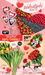 Gazetka promocyjna Netto - Od Czwartku - Gazetka - ważna od 14.02 do 14.02.2026 - strona 4 - produkty: Borówka, Tulipan, Róża, Bukiet, Owoce