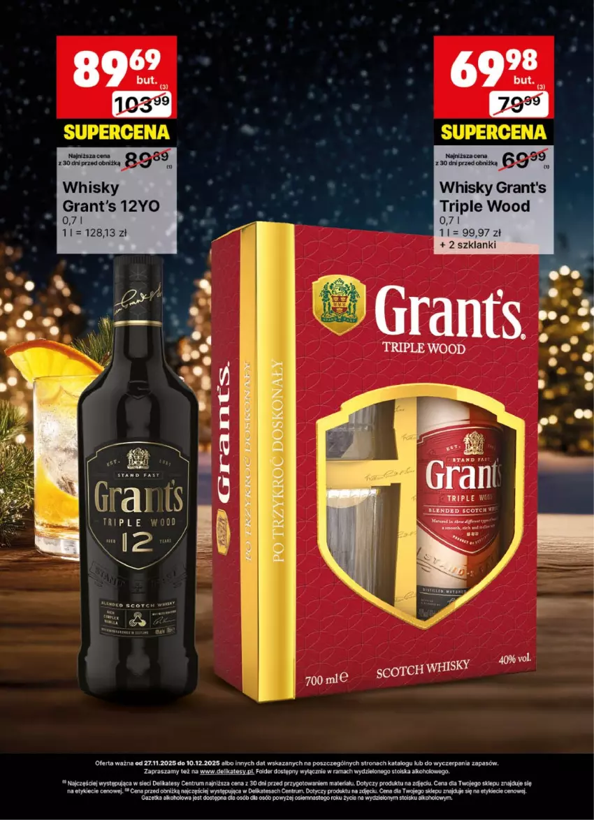 Gazetka promocyjna Delikatesy Centrum - Delibarek DC48-DC49 - ważna 27.11 do 10.12.2025 - strona 25 - produkty: Fa, Gra, Grant's, Lanki, Rama, Rum, Whisky
