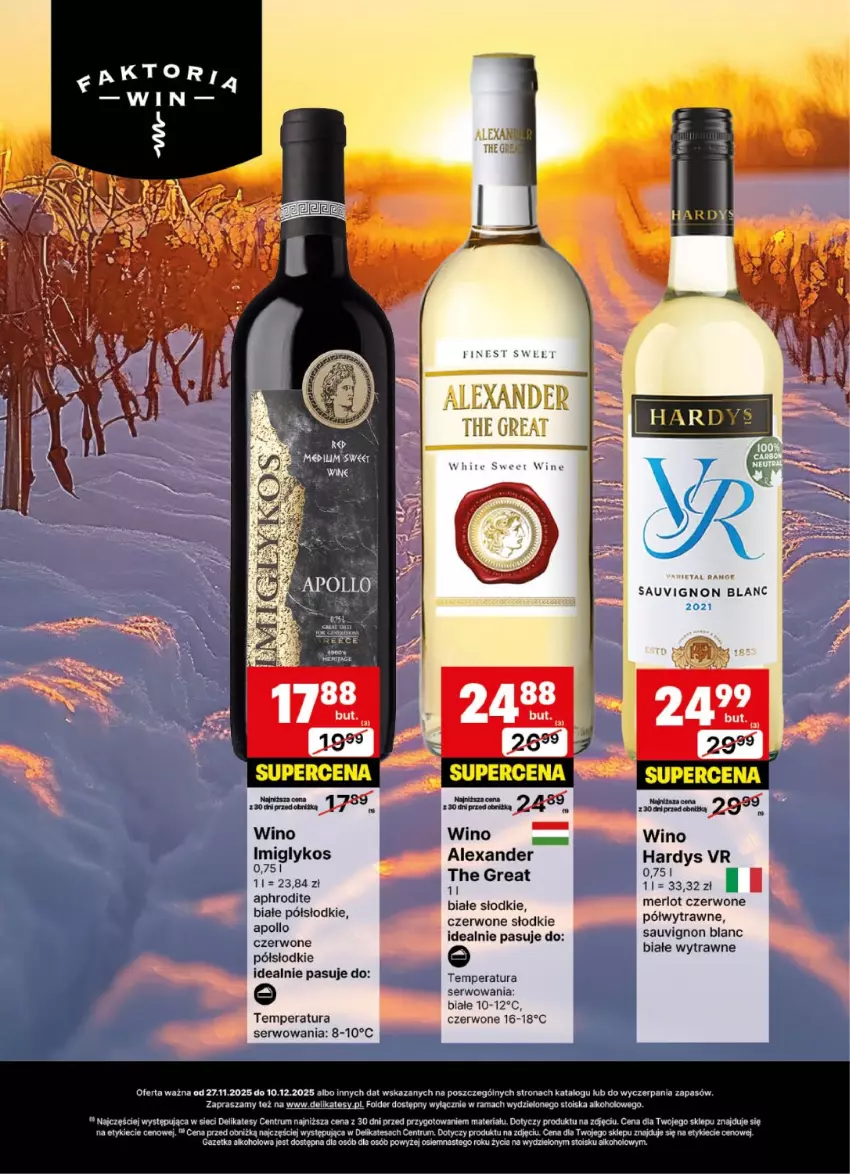Gazetka promocyjna Delikatesy Centrum - Delibarek DC48-DC49 - ważna 27.11 do 10.12.2025 - strona 6 - produkty: Koc, Merlot, Rama, Rum, Sauvignon Blanc, Ser, Wino