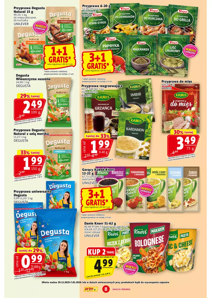 Gazetka promocyjna Prim Market - ważna 29.12.2025 do 07.01.2026 - strona 8 - produkty: Grill, Gyros, Imbir, Kebab, Knorr, Kurczak, Piec, Por