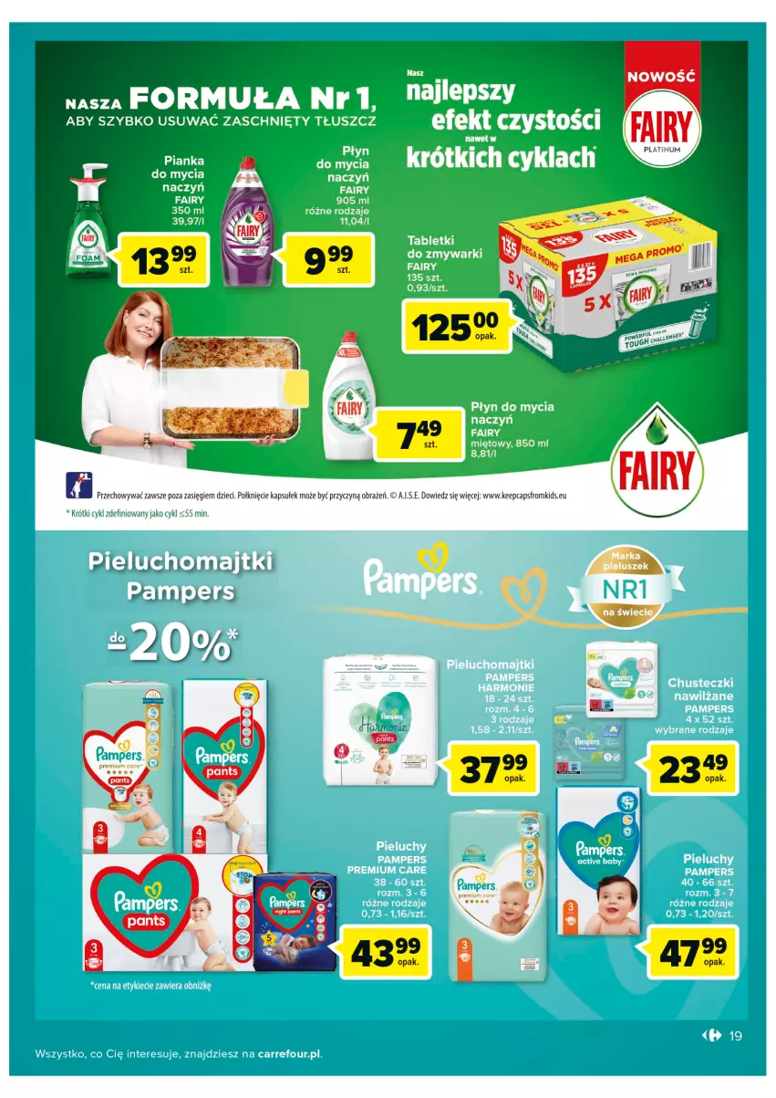 Gazetka promocyjna Carrefour - Gazetka Carrefour - ważna 25.10 do 05.11.2022 - strona 19 - produkty: Do mycia naczyń, Dzieci, Fa, Fairy, Pampers, Płyn do mycia, Płyn do mycia naczyń, Zmywarki