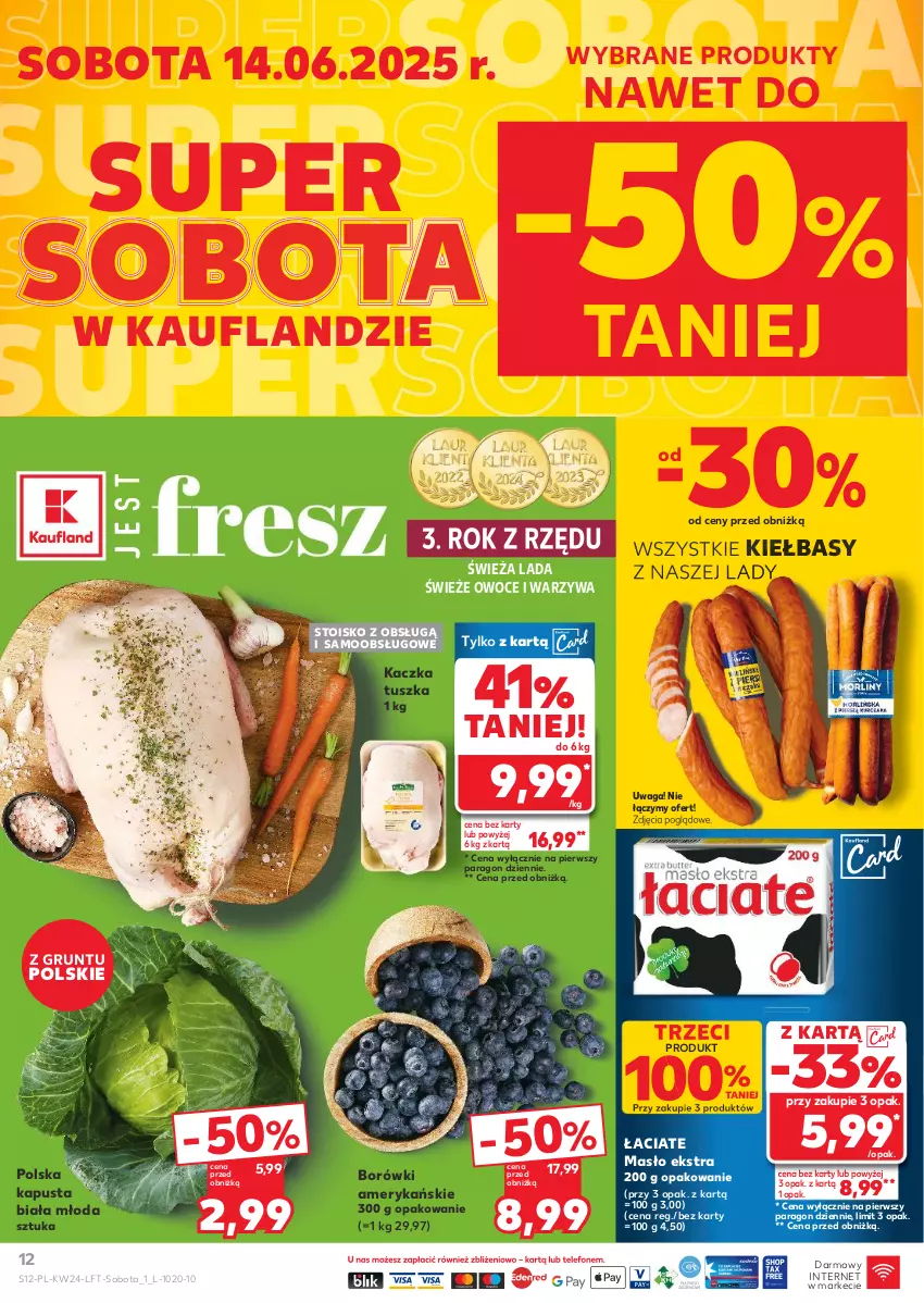Gazetka promocyjna Kaufland - Gazetka tygodnia - ważna 12.06 do 17.06.2025 - strona 12 - produkty: Grunt, Kaczka, Masło, Owoce, Tusz, Waga, Warzywa