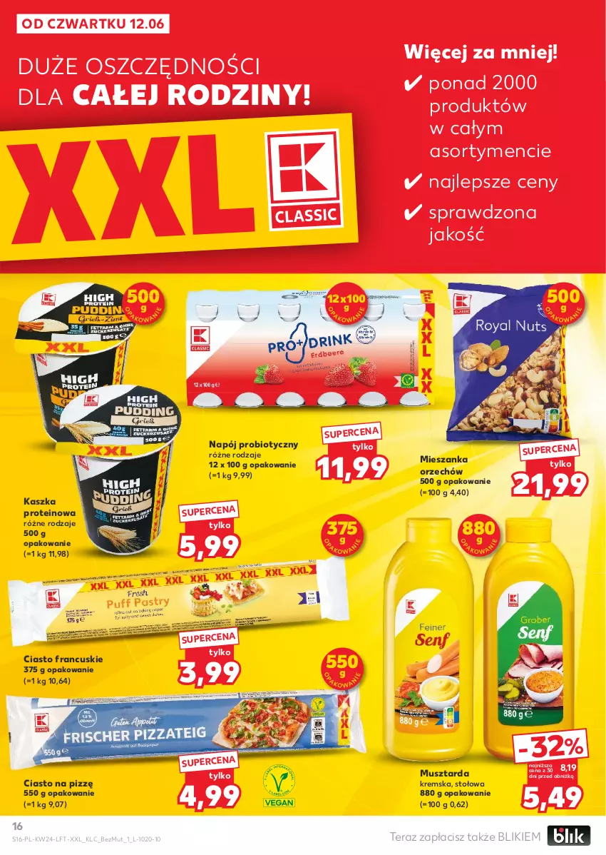 Gazetka promocyjna Kaufland - Gazetka tygodnia - ważna 12.06 do 17.06.2025 - strona 16 - produkty: Ciasto francuskie, Mus, Musztarda, Napój, Tera