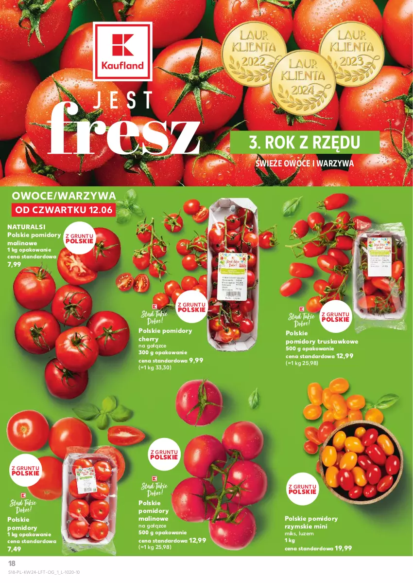 Gazetka promocyjna Kaufland - Gazetka tygodnia - ważna 12.06 do 17.06.2025 - strona 18 - produkty: Grunt, Owoce, Pomidory, Warzywa