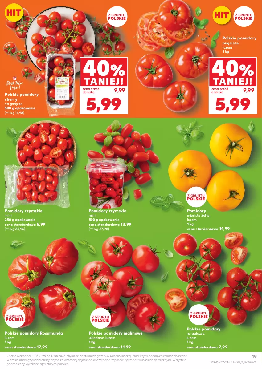 Gazetka promocyjna Kaufland - Gazetka tygodnia - ważna 12.06 do 17.06.2025 - strona 19 - produkty: Grunt, Pomidory