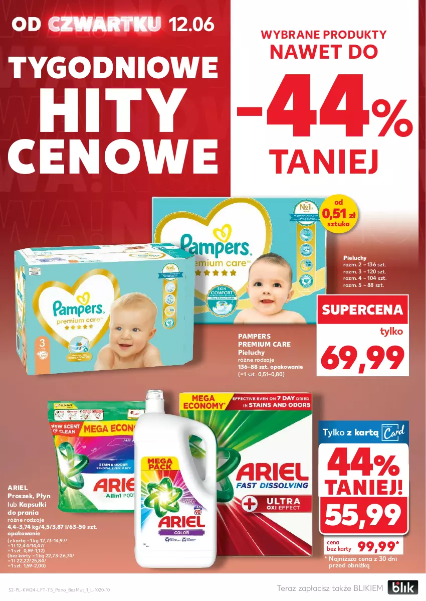Gazetka promocyjna Kaufland - Gazetka tygodnia - ważna 12.06 do 17.06.2025 - strona 2 - produkty: Ariel, Kapsułki do prania, Pampers, Pieluchy, Tera