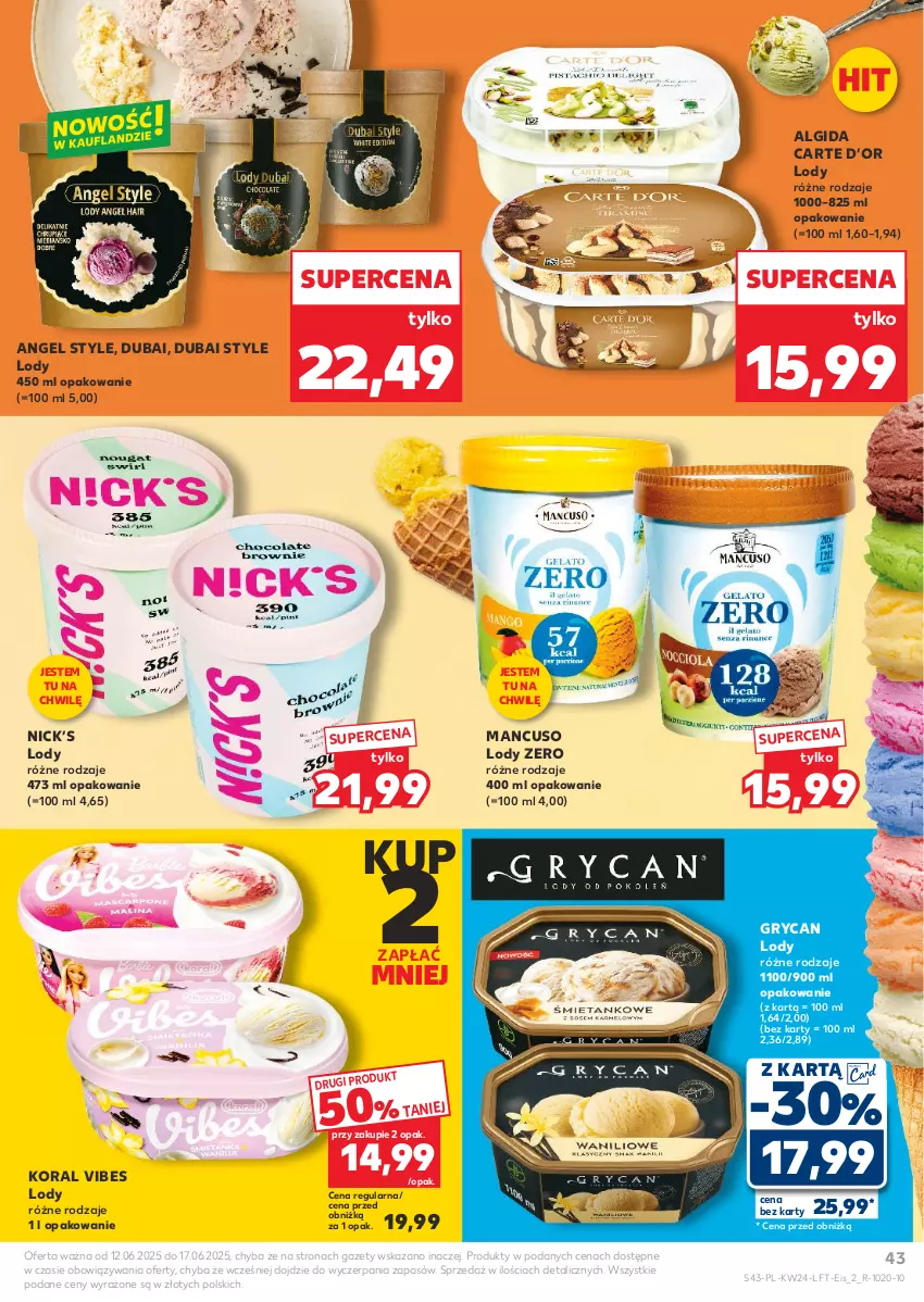 Gazetka promocyjna Kaufland - Gazetka tygodnia - ważna 12.06 do 17.06.2025 - strona 43 - produkty: Algida, Gry, LG, Lody