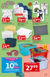 Gazetka promocyjna Auchan - Szkoła oszczędzania Temat PrzeTanie Kupowanie Hipermarkety - Gazetka - ważna od 03.08 do 03.08.2022 - strona 31 - produkty: Top, Pościel, Kosz, Biurka, Pojemnik, Regał, Dzieci, Komplet pościeli, Poduszka