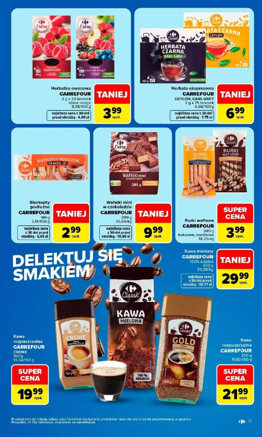 Gazetka promocyjna Carrefour - Gazetka Produkt Carrefour w SUMIE najlepsza jakość i cena - ważna 24.08 do 05.09.2026 - strona 11 - produkty: Biszkopty, Earl Grey, Fa, Herbata, Kakao, Rurki, Ser
