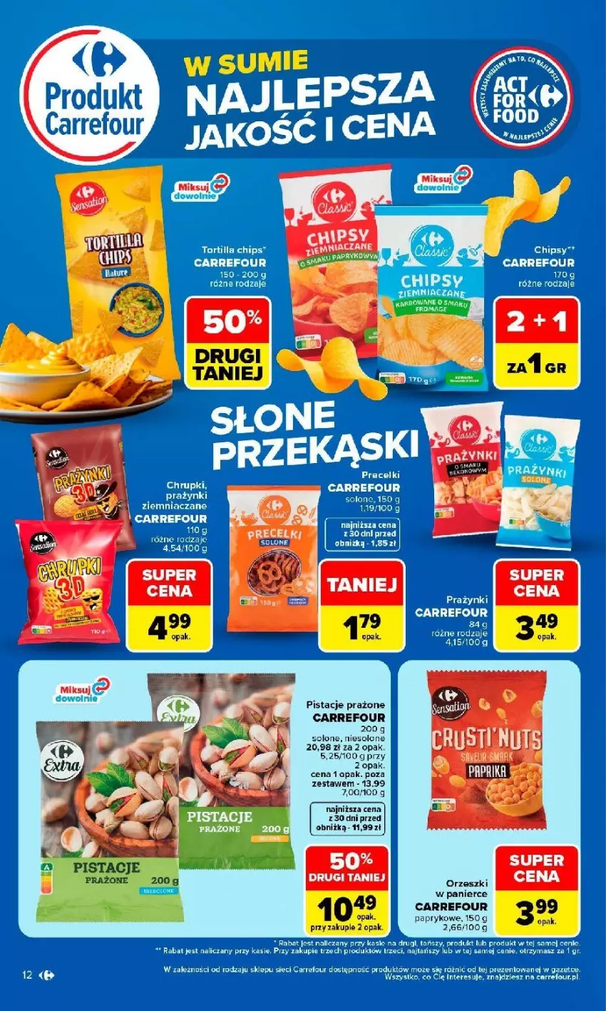 Gazetka promocyjna Carrefour - Gazetka Produkt Carrefour w SUMIE najlepsza jakość i cena - ważna 24.08 do 05.09.2026 - strona 12 - produkty: Orzeszki, Pistacje