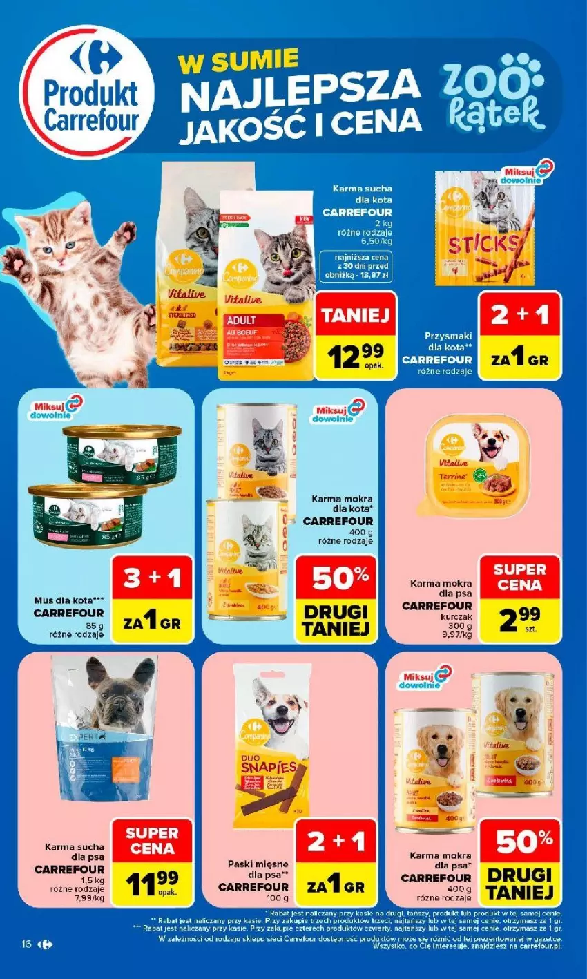Gazetka promocyjna Carrefour - Gazetka Produkt Carrefour w SUMIE najlepsza jakość i cena - ważna 24.08 do 05.09.2026 - strona 16 - produkty: Kurczak, Mus