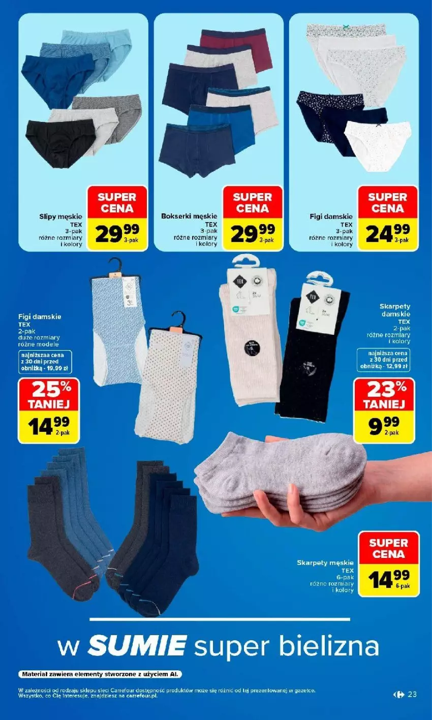 Gazetka promocyjna Carrefour - Gazetka Produkt Carrefour w SUMIE najlepsza jakość i cena - ważna 24.08 do 05.09.2026 - strona 23 - produkty: Bokserki, Fa, Figi, Ser, Slipy