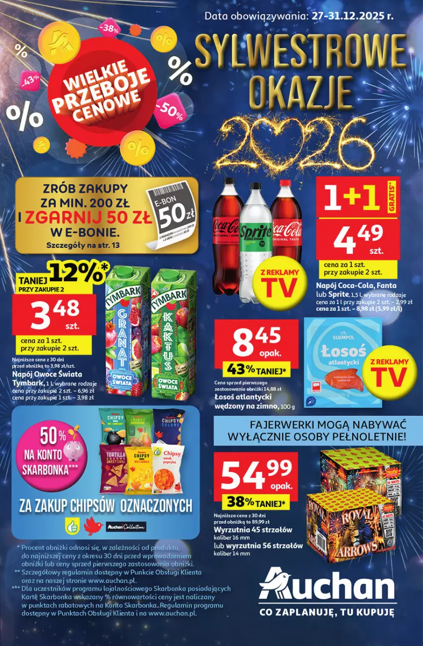 Gazetka promocyjna Auchan - Sylwestrowe Okazje - ważna 27.12 do 31.12.2025 - strona 1 - produkty: Fa, Gra, Saga, Strzałów, Wyrzutnia