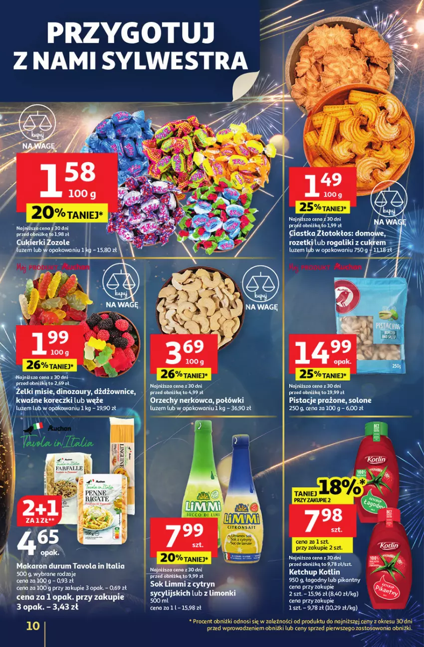 Gazetka promocyjna Auchan - Sylwestrowe Okazje - ważna 27.12 do 31.12.2025 - strona 10 - produkty: Dinozaur, Ketchup, Kotlin, Penne, Rogal, Sok, Sok Limmi
