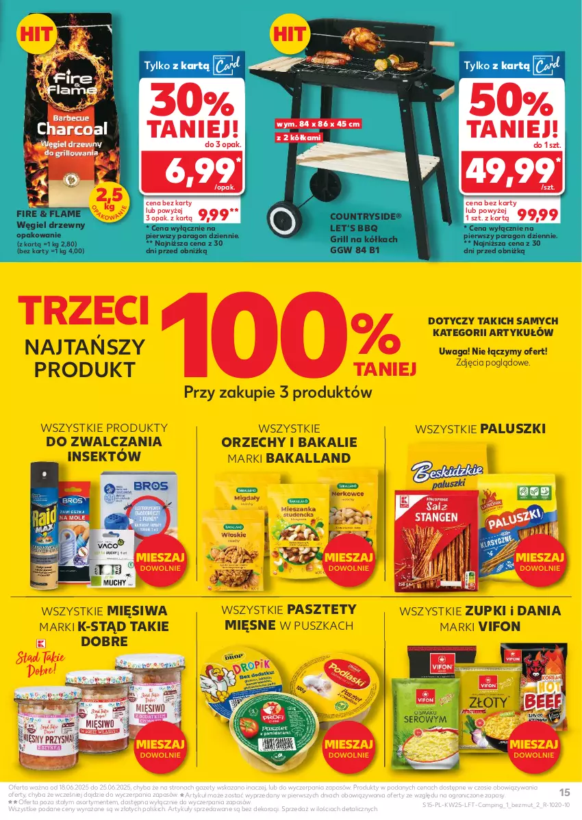 Gazetka promocyjna Kaufland - Gazetka tygodnia - ważna 18.06 do 25.06.2025 - strona 15 - produkty: Bakalland, Gra, Grill, Pasztet, Waga, Węgiel drzewny