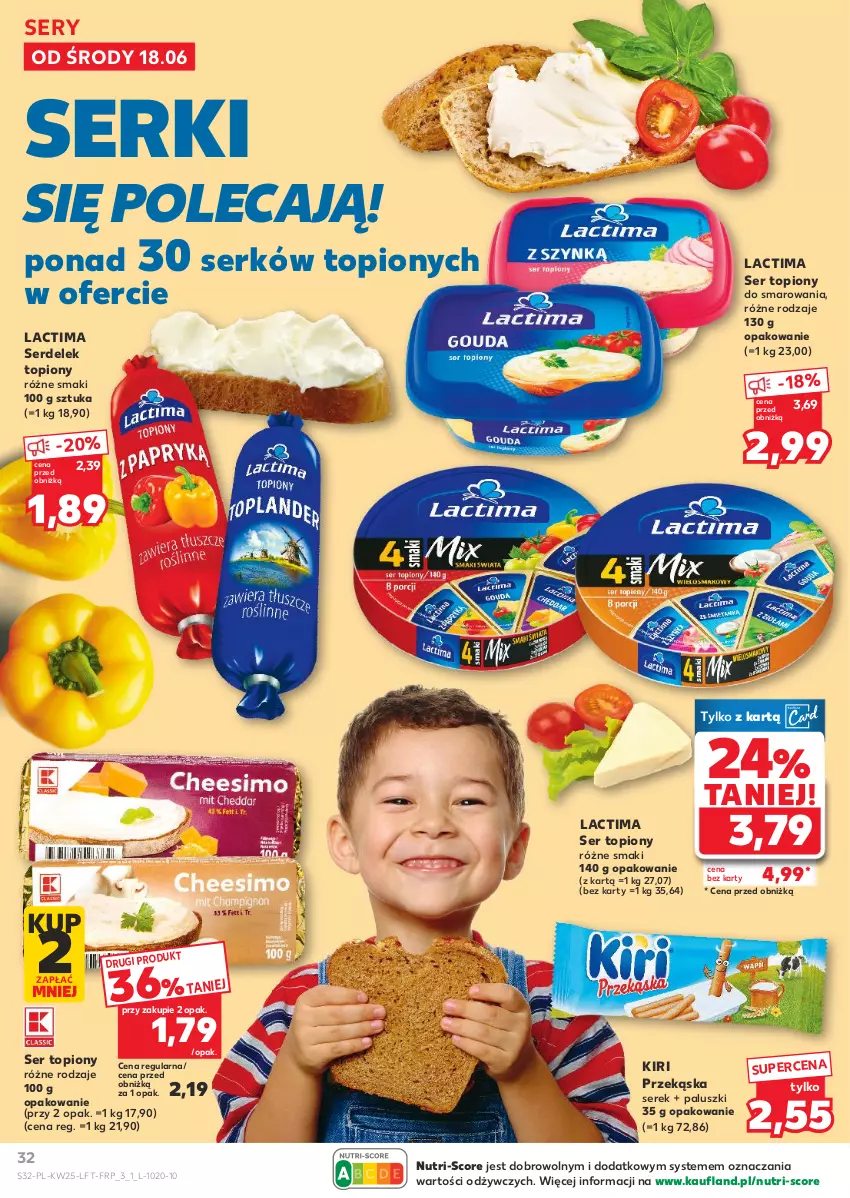 Gazetka promocyjna Kaufland - Gazetka tygodnia - ważna 18.06 do 25.06.2025 - strona 32 - produkty: Ser, Ser topiony, Serek, Top