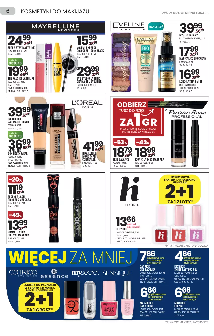 Gazetka promocyjna Drogerie Natura - Gazetka Drogerie Natura - ważna 22.04 do 05.05.2021 - strona 6 - produkty: Catrice, Fa, Gala, Lack, Lakier, Lakier do paznokci, Paleta, Podkład, Rama, Tusz