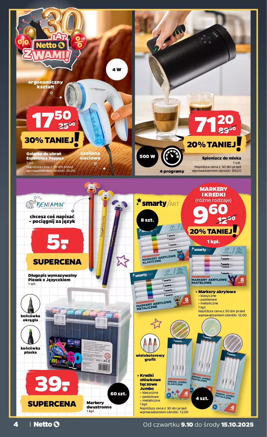 Gazetka promocyjna Netto - Od Czwartku Przemysłowa - ważna 09.10 do 15.10.2025 - strona 4 - produkty: Długopis, Golarka, Gra, LANA, Marker, Pociąg, Silan