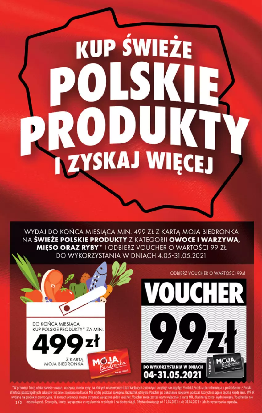 Gazetka promocyjna Biedronka - W tym tygodniu - ważna 15.04 do 21.04.2021 - strona 2 - produkty: Koc, Mięso, Owoce, Warzywa