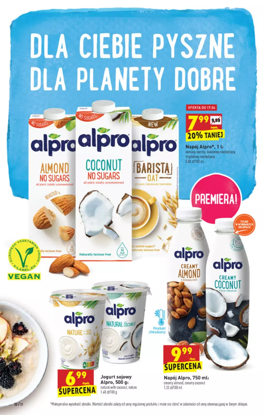 Gazetka promocyjna Biedronka - W tym tygodniu - ważna 15.04 do 21.04.2021 - strona 30 - produkty: Alpro, Jogurt, Napój, Sok