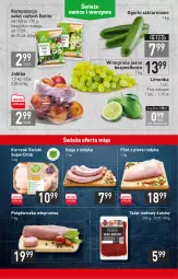 Gazetka promocyjna Stokrotka - Supermarket - Gazetka - ważna od 16.03 do 16.03.2022 - strona 9 - produkty: Kurczak, Polędwiczka wieprzowa, Tatar wołowy, Filet z piersi indyka, Sałat, Winogrona, Limonka, Wino, Jabłka
