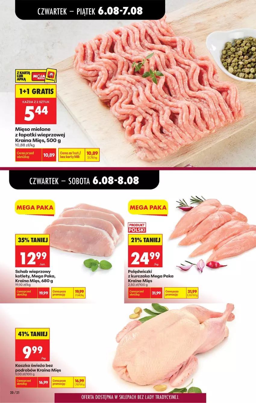 Gazetka promocyjna Biedronka - Od Czwartku - ważna 06.08 do 08.08.2026 - strona 34 - produkty: Gra, Kaczka, Kotlet, Kurczak, Mięso, Mięso mielone, Mięso mielone z łopatki wieprzowej, Schab wieprzowy