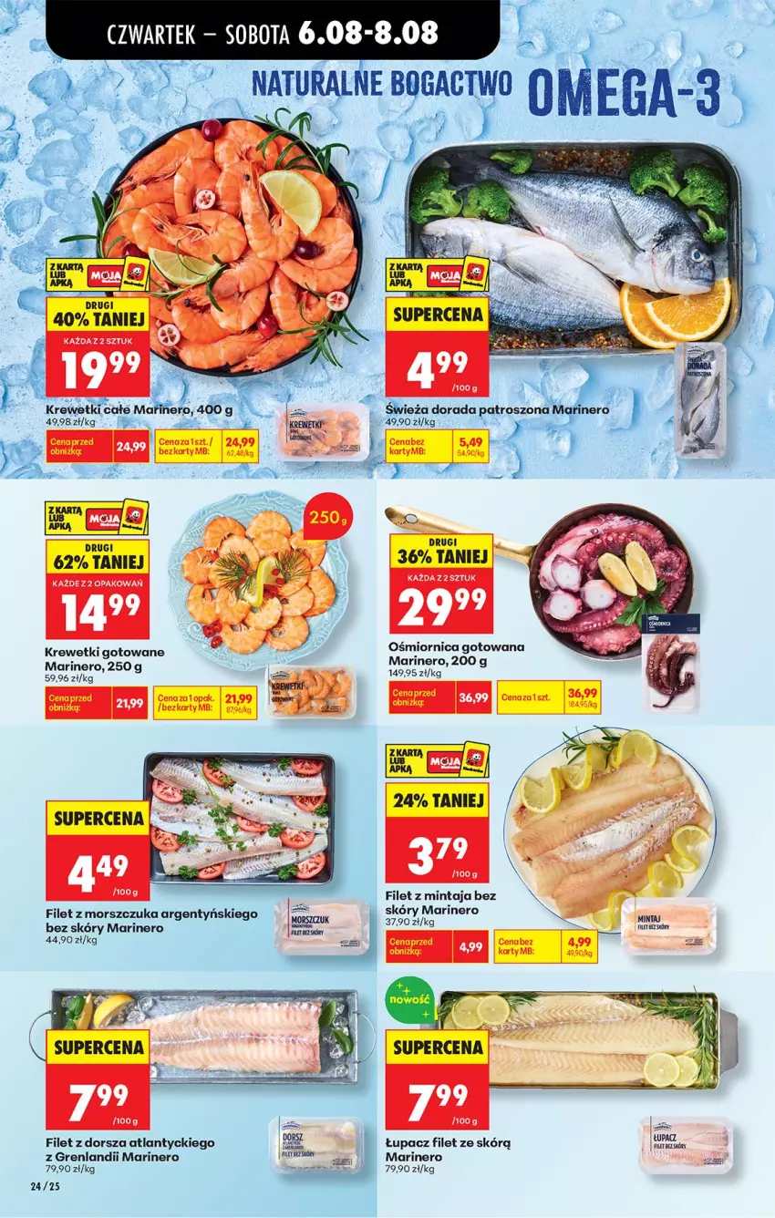 Gazetka promocyjna Biedronka - Od Czwartku - ważna 06.08 do 08.08.2026 - strona 40 - produkty: Dorsz, Filet z dorsza atlantyckiego, Filet z mintaja, Filet z morszczuka, Krewetki, Mintaj, Por