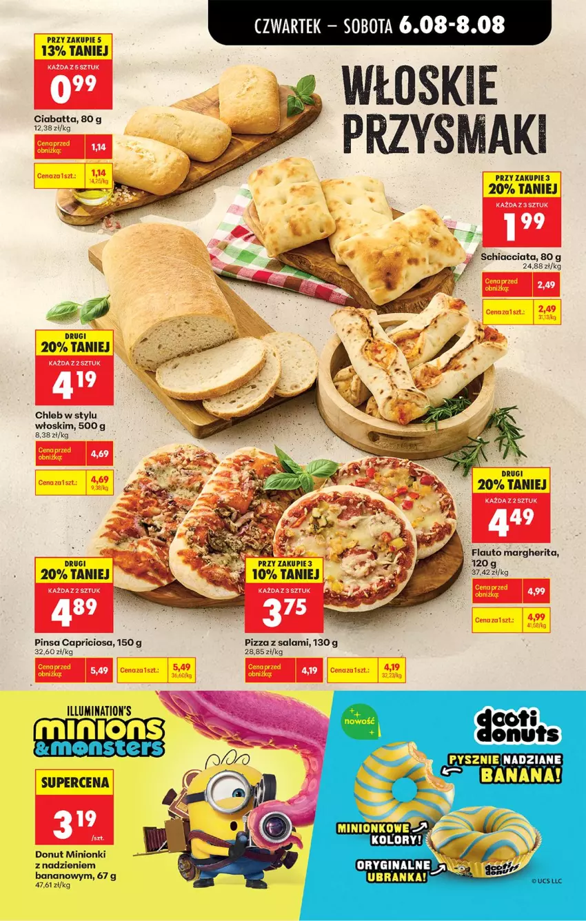 Gazetka promocyjna Biedronka - Od Czwartku - ważna 06.08 do 08.08.2026 - strona 45 - produkty: Chia, Chleb, Ciabatta, Donut, Gin, Pizza, Salami