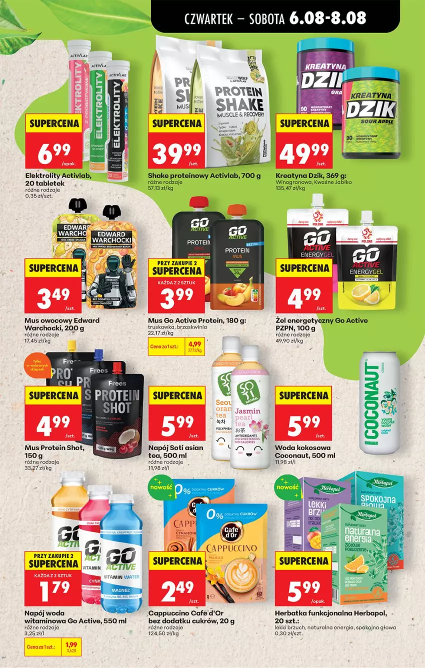 Gazetka promocyjna Biedronka - Od Czwartku - ważna 06.08 do 08.08.2026 - strona 59 - produkty: Cappuccino, Herbapol, Kokos, Mus, Napój, Tablet, Wino, Woda