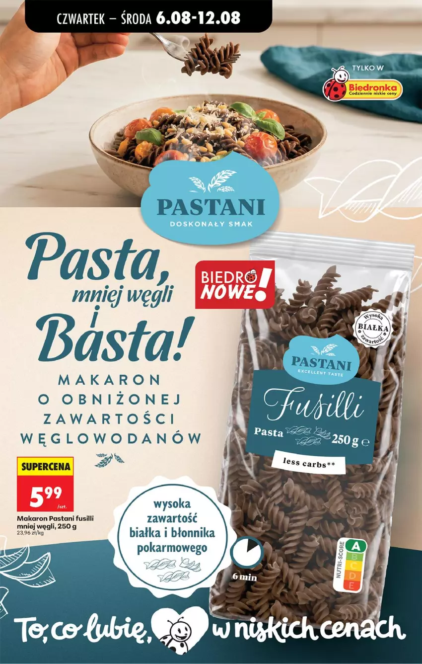 Gazetka promocyjna Biedronka - Od Czwartku - ważna 06.08 do 08.08.2026 - strona 60 - produkty: Makaron, Woda