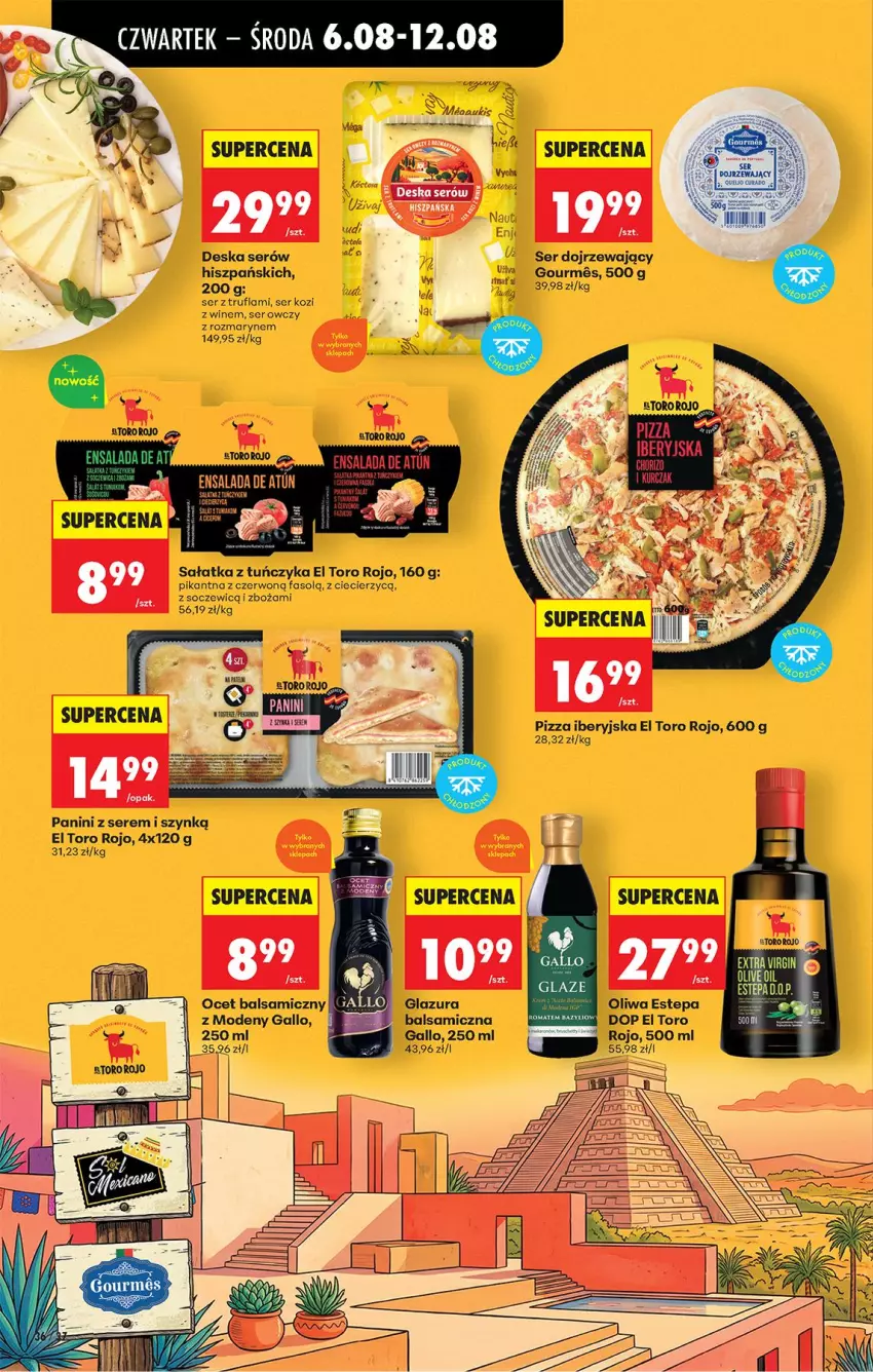 Gazetka promocyjna Biedronka - Od Czwartku - ważna 06.08 do 08.08.2026 - strona 64 - produkty: Deska serów, Fa, Gin, Glazura, Lazur, Ocet, Ocet balsamiczny, Oliwa, Pizza, Sałat, Sałatka, Ser, Ser kozi, Tuńczyk